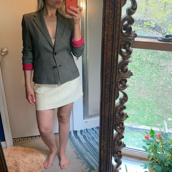 MaxMara Blazer dot striped black cream tailored 8 - Picture 14 of 16